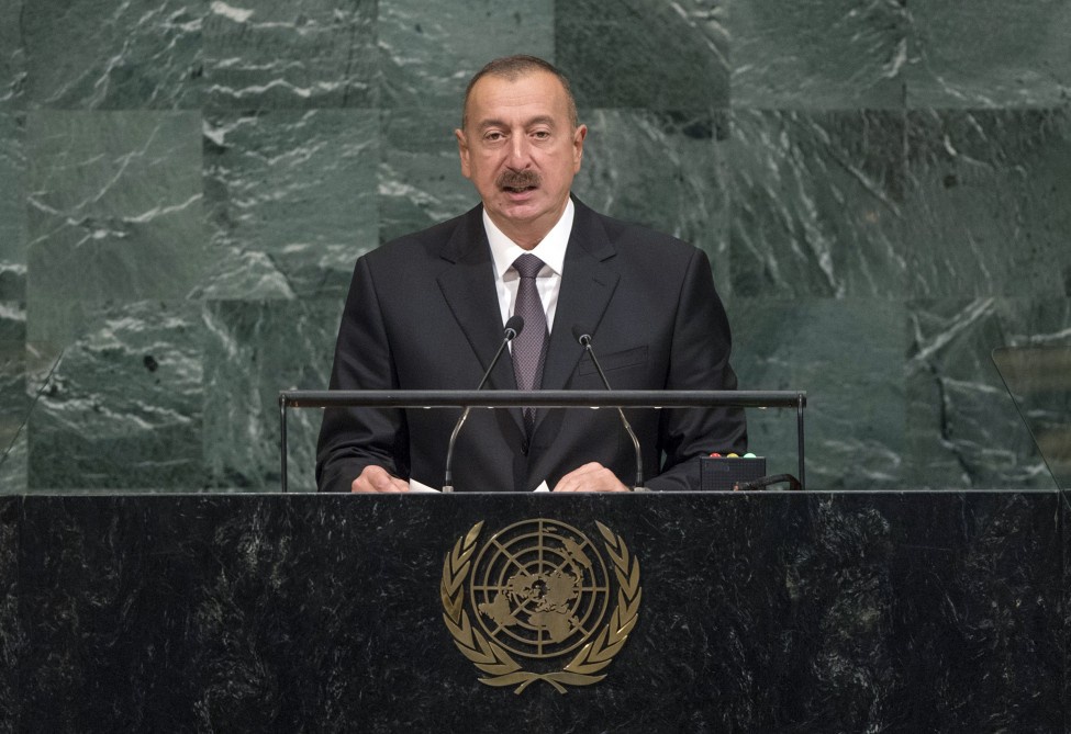 Azərbaycan Prezidenti İlham Əliyev BMT-nin Baş Assambleyasının 72-ci sessiyasının açılışında çıxış edib - <font color=red>VİDEO</font>